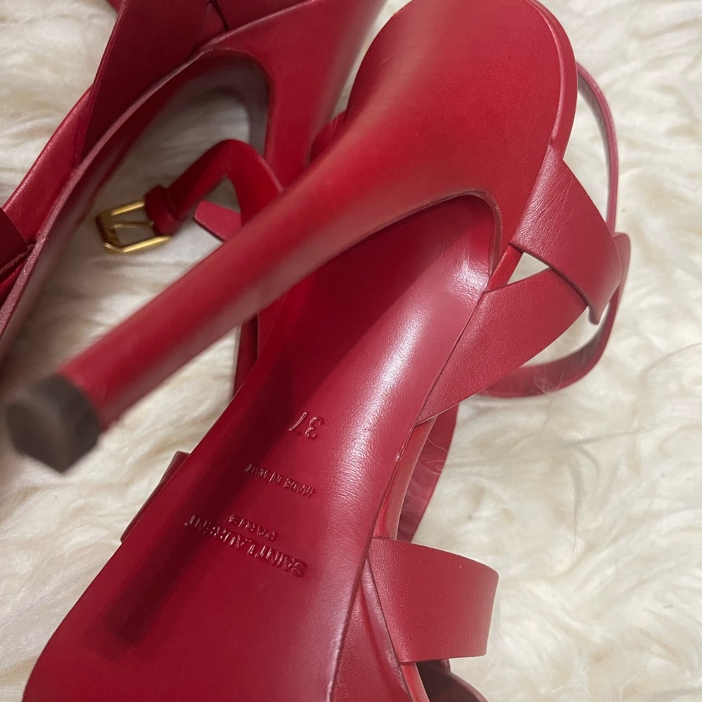 YSL TRIBUTE PLATFORM SANDALS IN SMOOTH LEATHER - Picture 3 of 10
